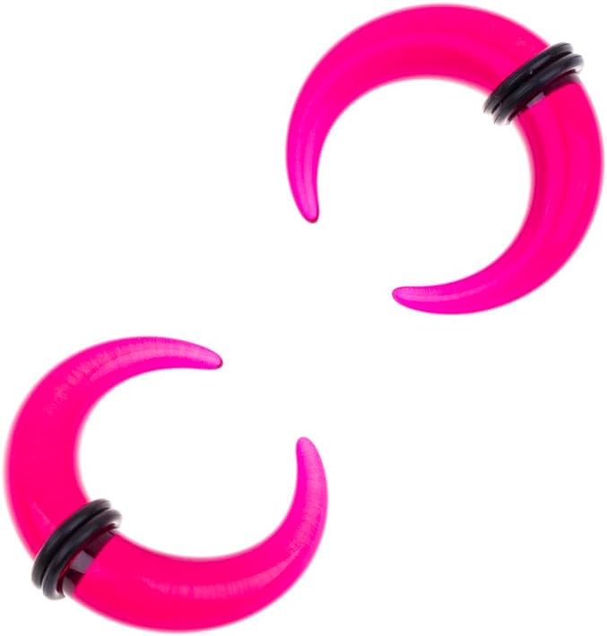 Linkning Store Ear Gauges Stretching Kit 14G-00G Acrylic Sprial Tapers Plugs Expander Sets Heart Tunnels Piering Jewelry Horeseshoes Taper For Ears - Image 5